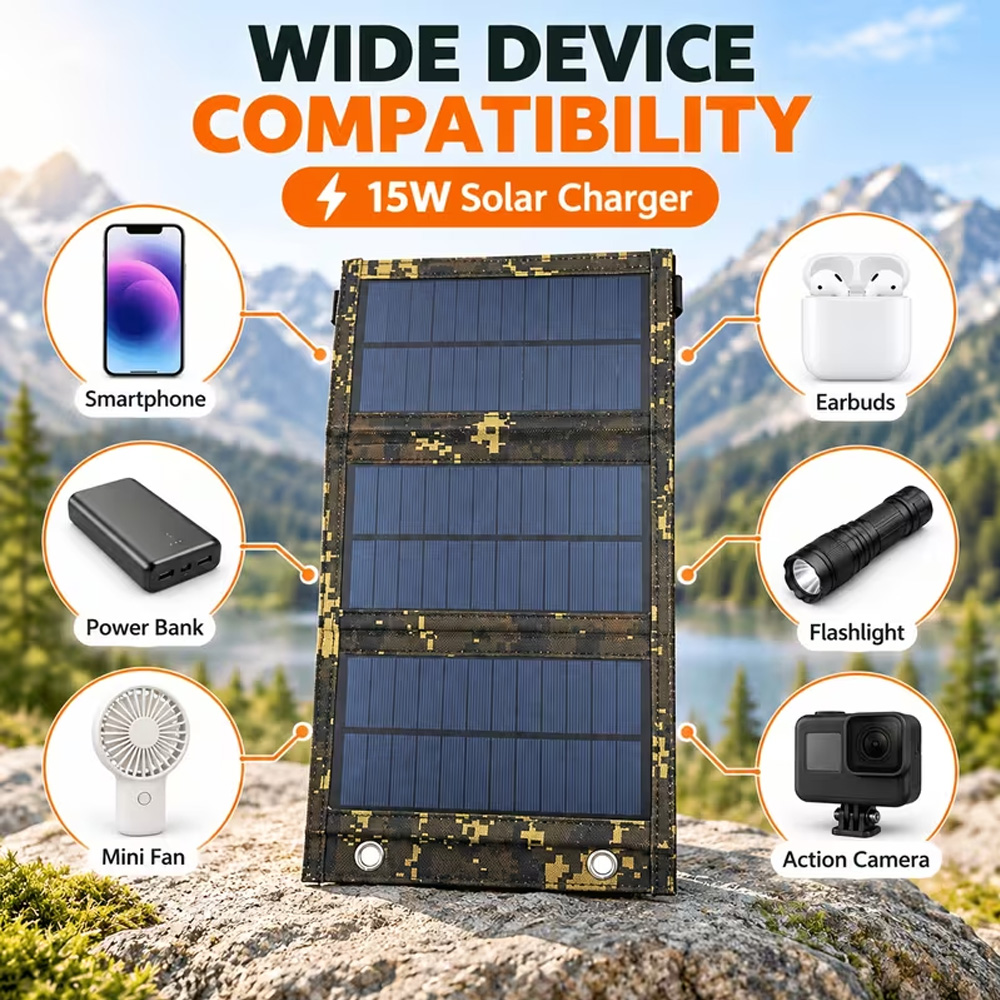 Foldable 5V USB Solar Charging - Solar Emergency Charger recension och pris